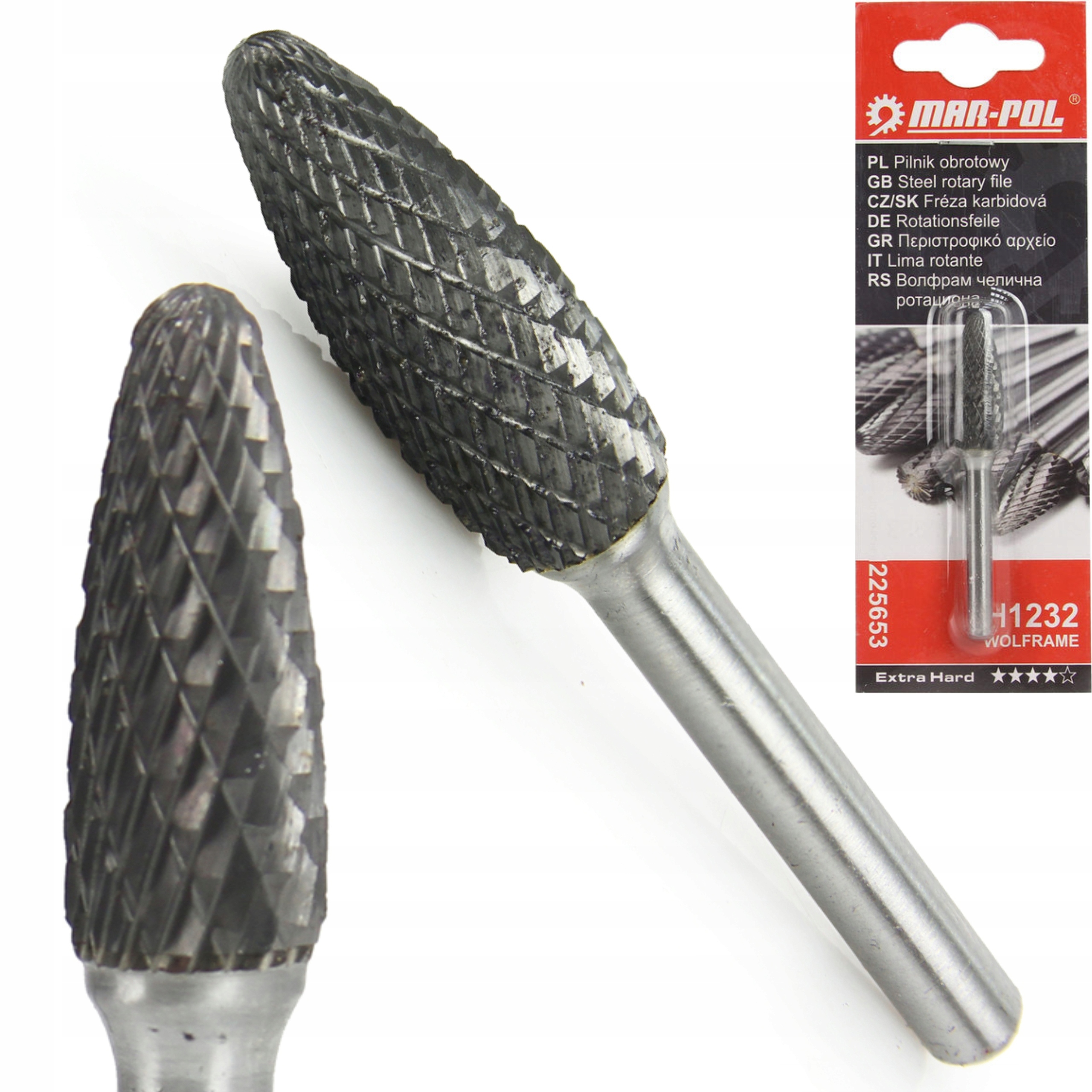 FREZ TRZPIENIOWY PŁOMIENIOWY OBROTOWY 12 X 32 TRZPIEŃ 6 MM H1232 M225653