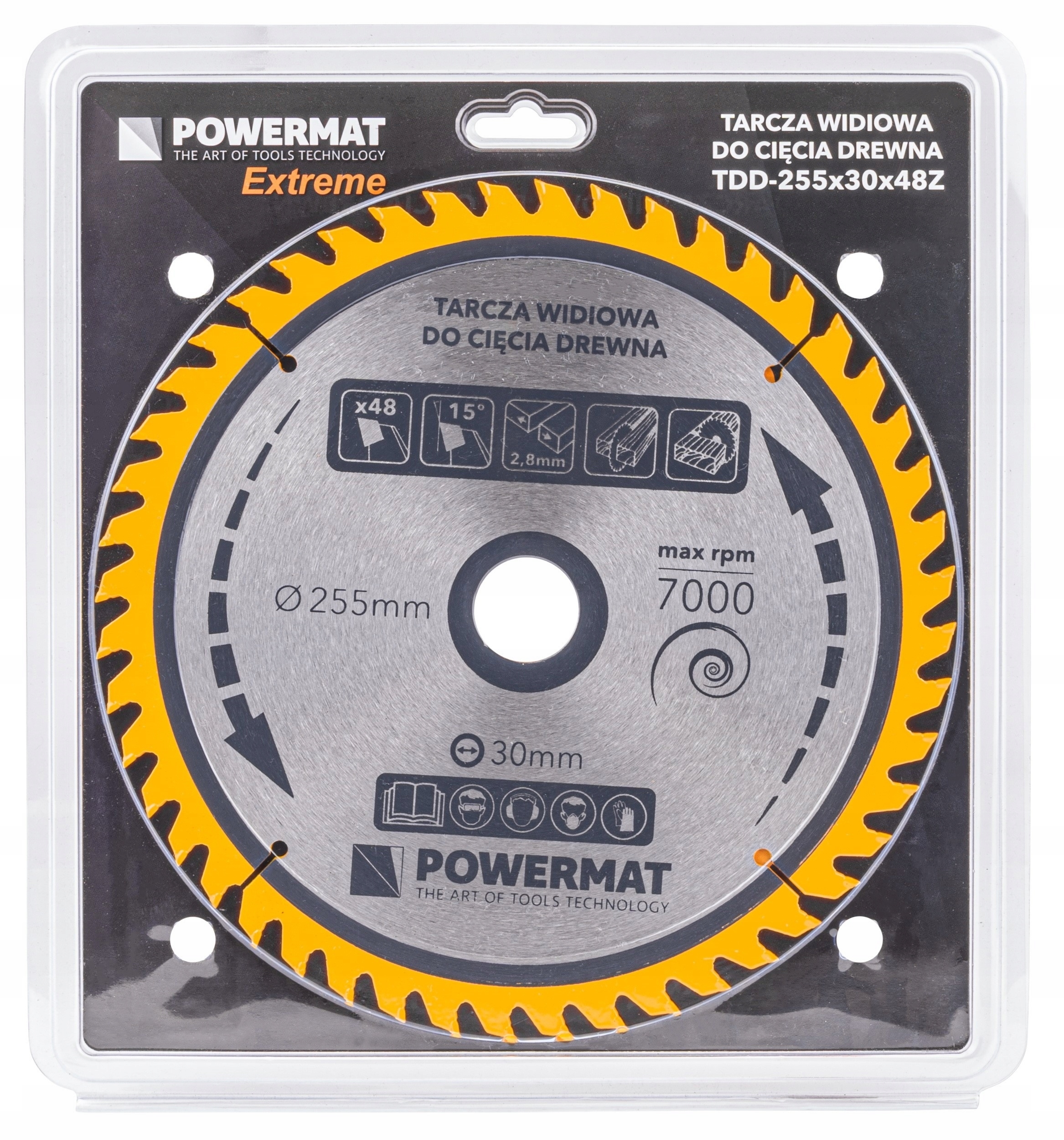 TARCZA WIDIOWA DO DREWNA PIŁY PIŁA 255 X 30 MM 48Z PM0898