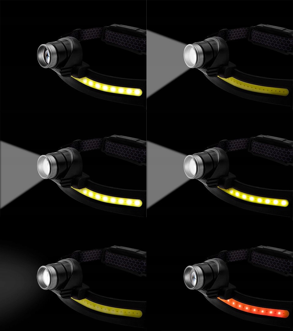 NEO LATARKA CZOŁOWA LED BELT 2.0 CZOŁOWKA DO 100m 400+400lm USB-C 99-117