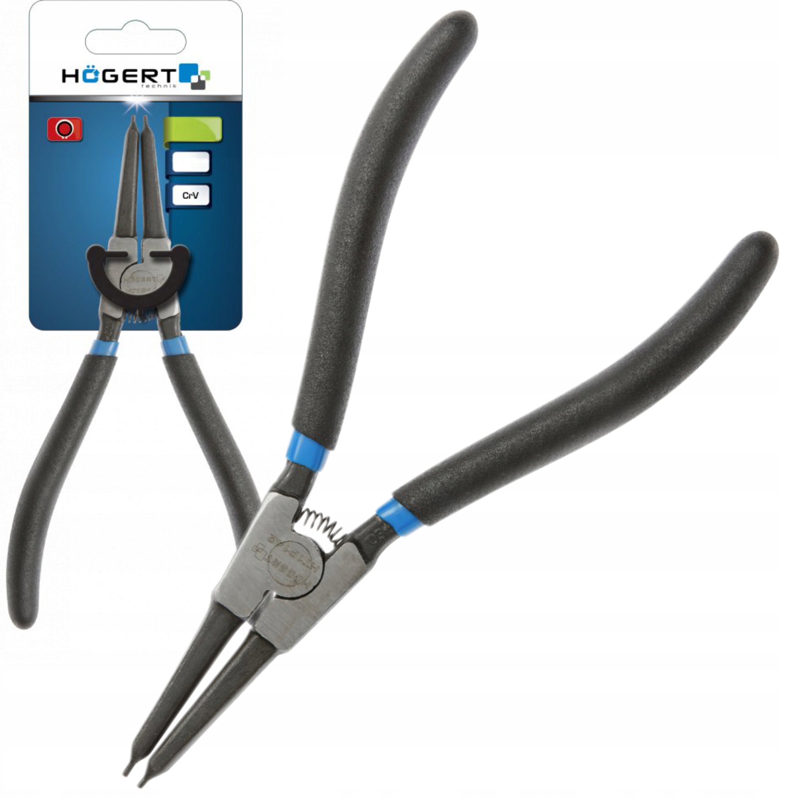 HOGERT SZCZYPCE DO PIERŚCIENI OSADCZYCH ZEWNĘTRZNE PROSTE 180MM HT1P142