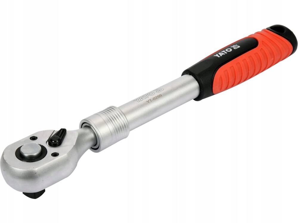 YATO GRZECHOTKA TELESKOPOWA DŁUGI UCHWYT 3/8'' 215-315MM 72 ZĘBY YT-0298
