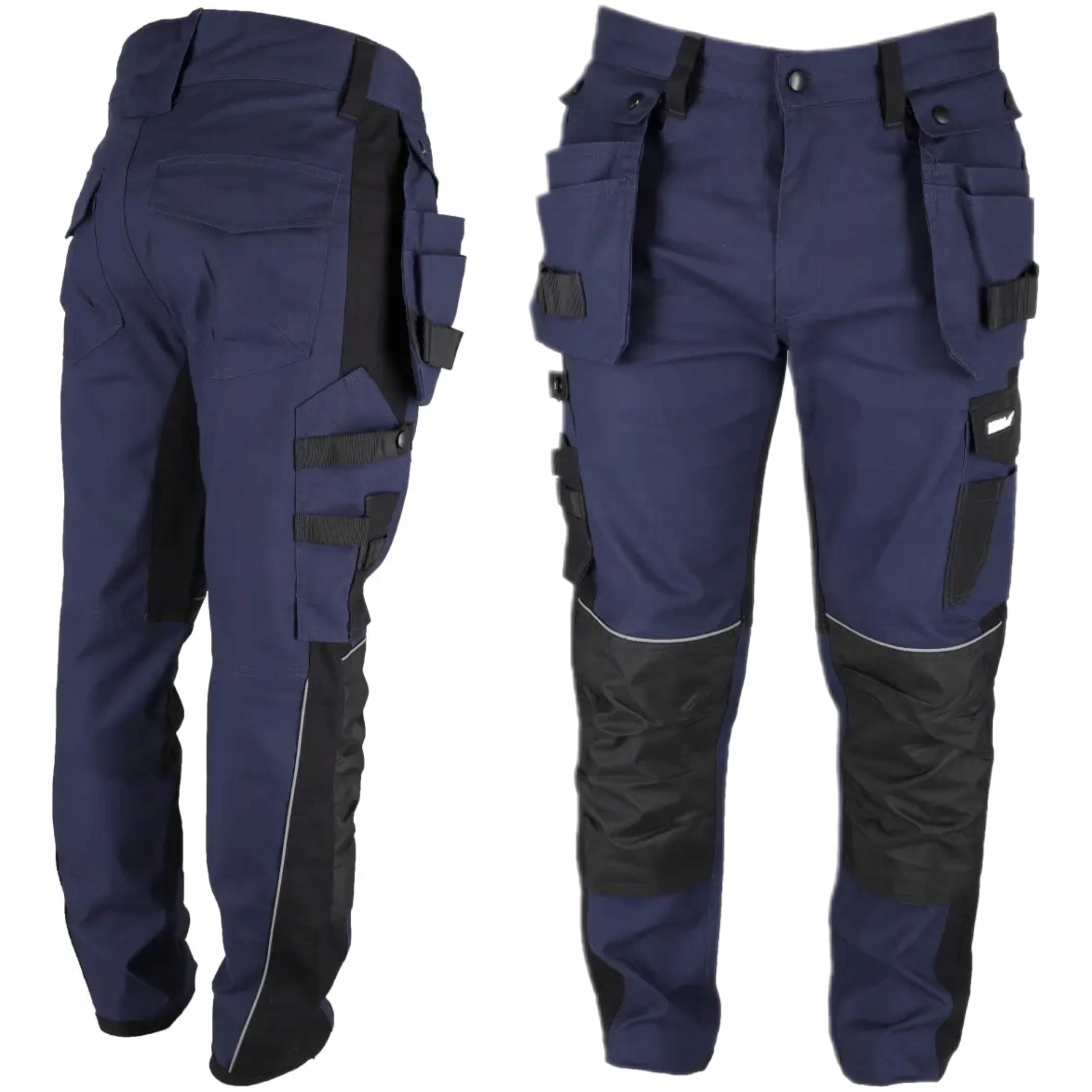 DEDRA SPODNIE ROBOCZE Z MULTIKIESZENIAMI XL/56 270G/M2 SLIMFIT BH47SP-XL