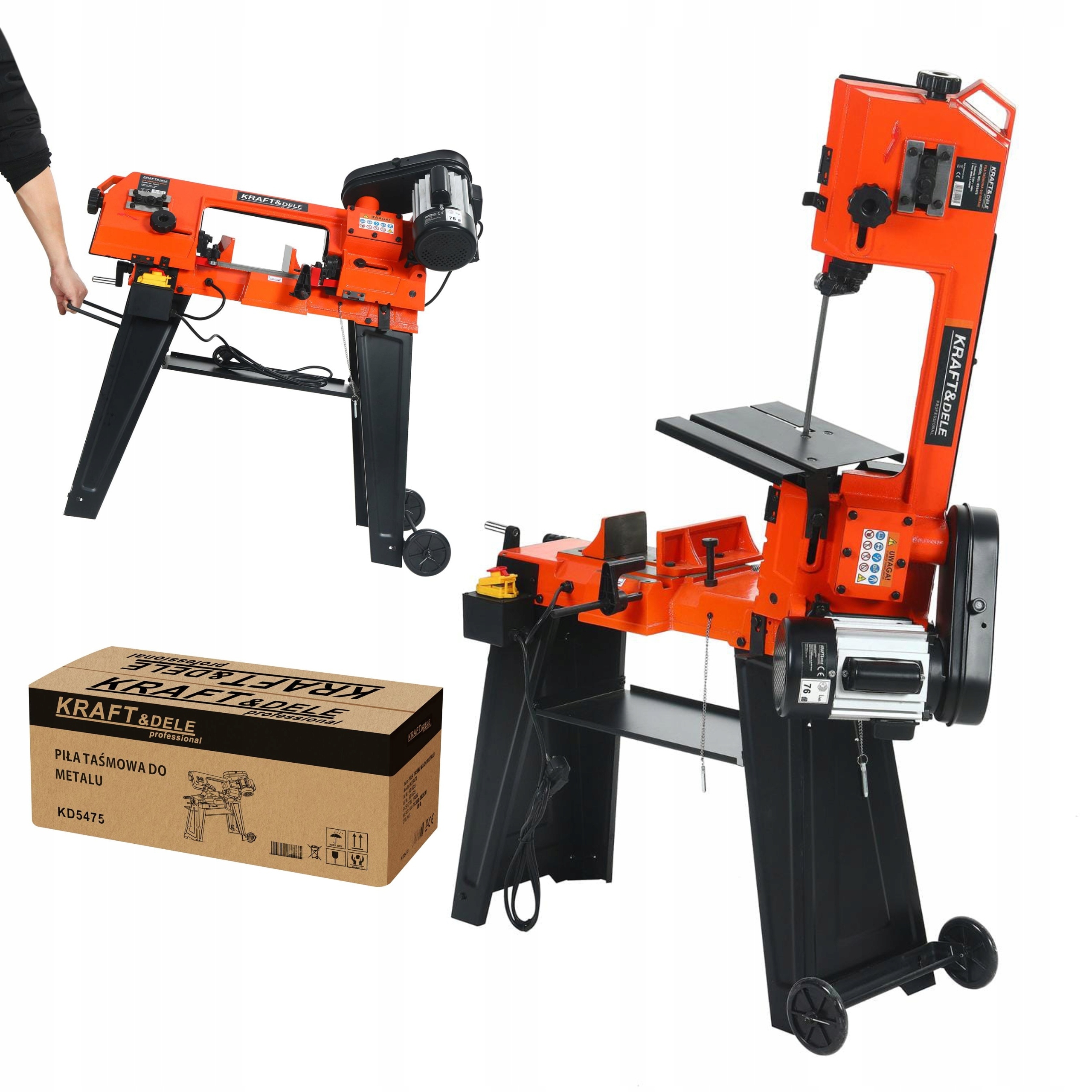 KRAFT&DELE MOBILNA PRZECINARKA PIŁA TAŚMOWA DO METALU 850W STOJAK KD5475