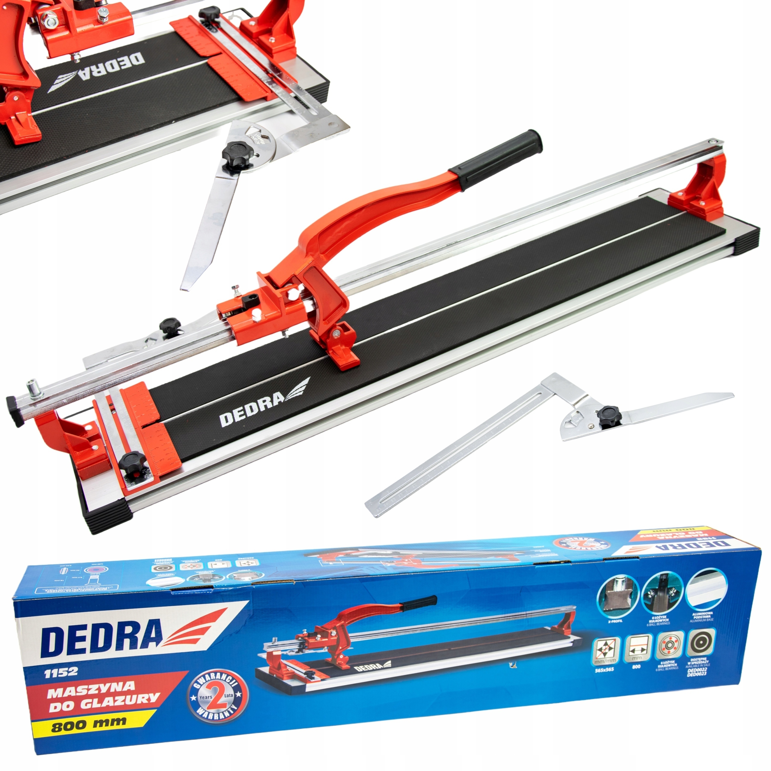 DEDRA MASZYNKA 1152 PRZECINARKA CIĘCIA GLAZURY PŁYTEK 800mm ŁOŻYSKOWANA