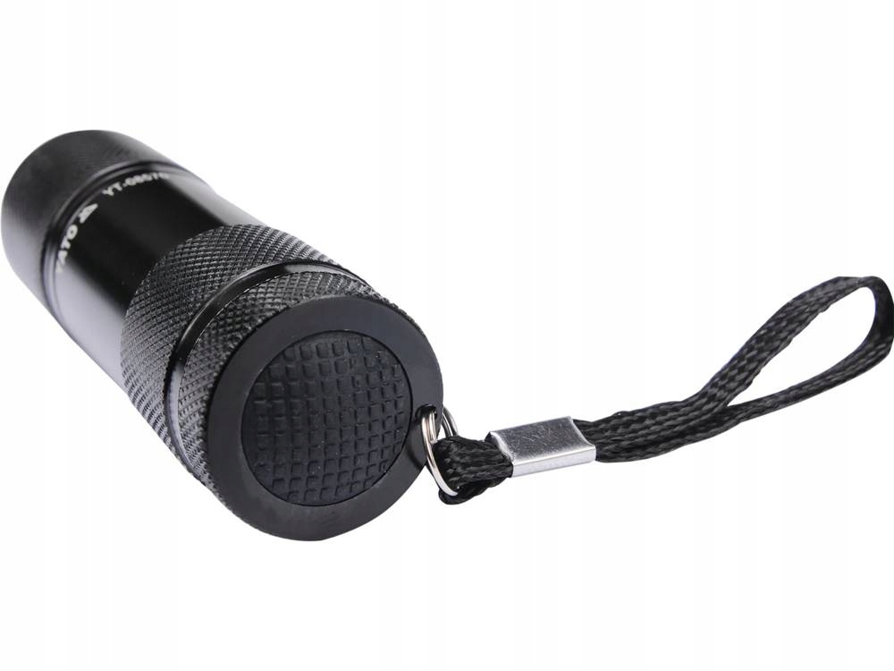 LATARKA ALUMINIOWA, DIODOWA 9 LED, CZARNA YATO
