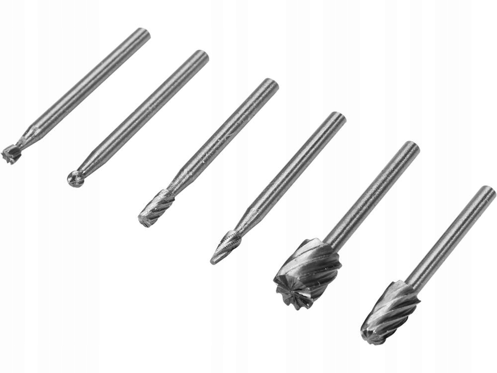 STHOR FREZY TRZPIENIOWE HSS DO MINISZLIFIEREK, 6 SZT., UCHWYT 3,2 MM 25405