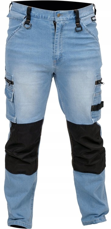 YATO SPODNIE ROBOCZE OCHRONNE JEANS r. XXL + PASEK