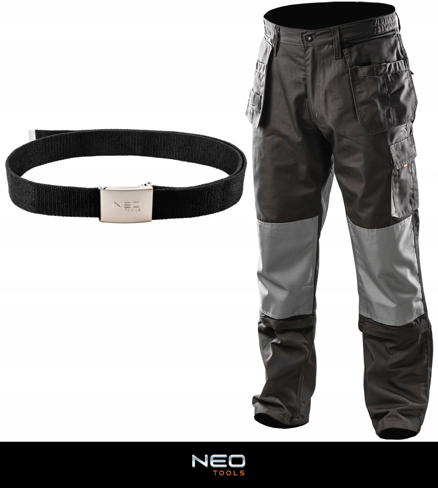 NEO SPODNIE ROBOCZE DO PASA 2w1 XL/56 81-230+PASEK