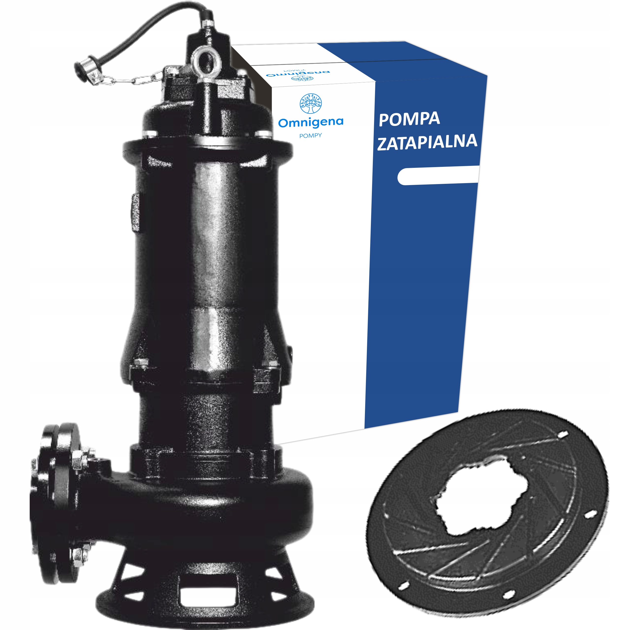 OMNIGENA WQ 60-10-4 POMPA ZATAPIALNA 4kW 400V DO WODY BRUDNEJ +8m KABEL