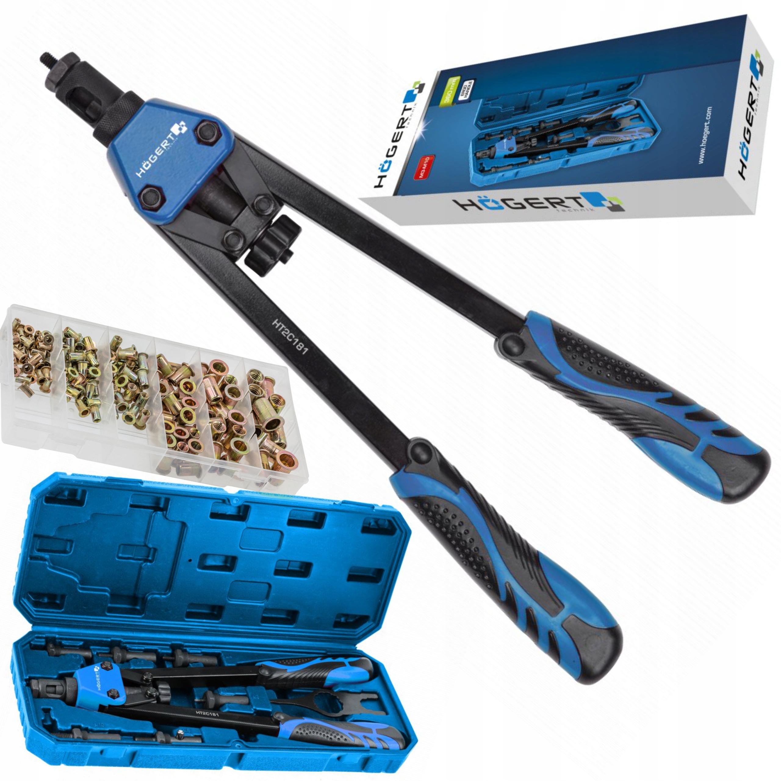 HOEGERT NITOWNICA NOŻYCOWA DŹWIGNIOWA DO NITONAKRĘTEK M3-M10 HT2C181 +150