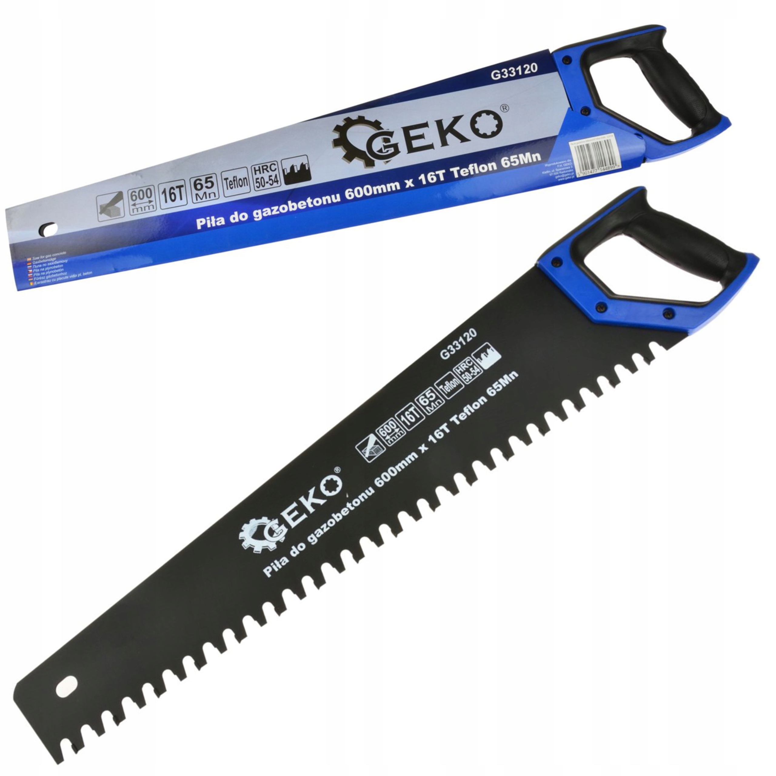 GEKO PIŁA RĘCZNA DO GAZOBETONU 600MM 32/16T TEFLONOWA 65MN G33120