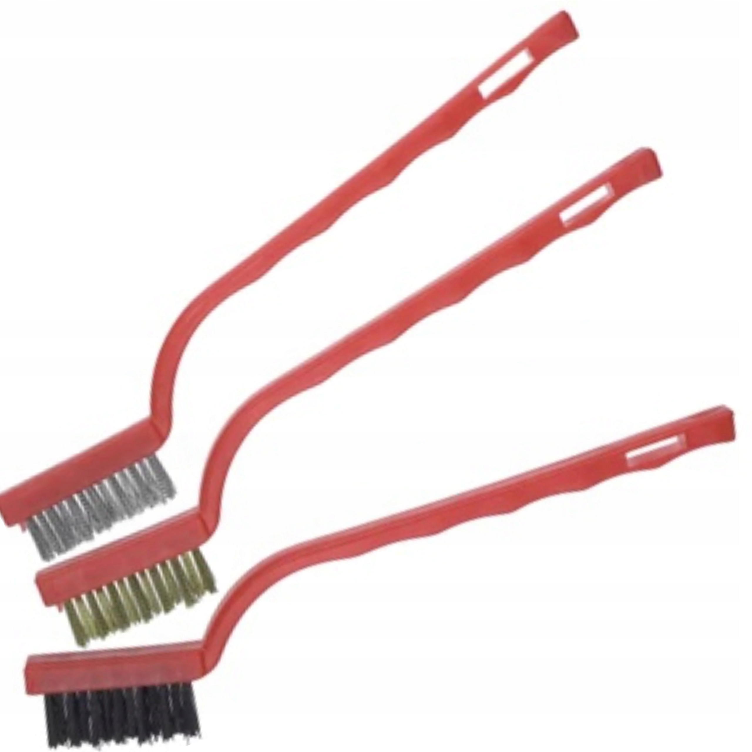 DEDRA KOMPLET ZESTAW SZCZOTEK 3 RZĘDOWYCH MOSIĄDZ STAL NYLON 175MM 2001P70