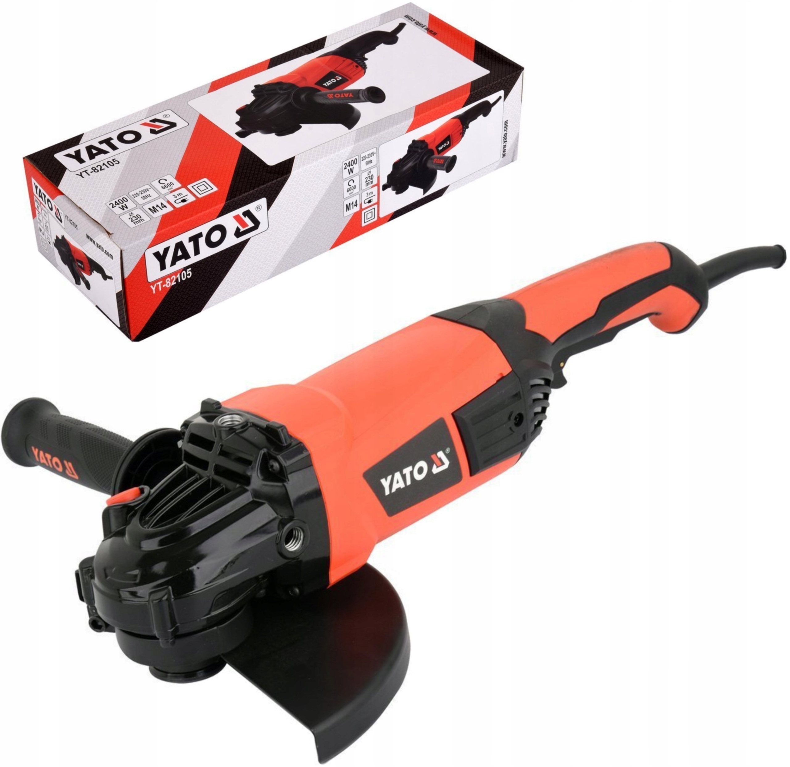 YATO SZLIFIERKA KĄTOWA POLERKA 230MM 2400W KĄTÓWKA 6600 RPM YT-82105