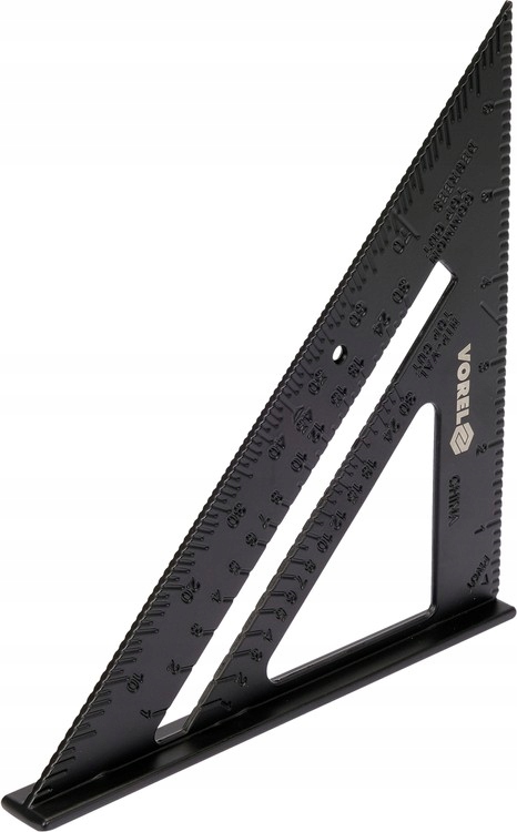 VOREL KĄTOWNIK STOLARSKI BUDOWLANY ALUMINIOWY ZE STOPKĄ 250MM EKIERKA 18377
