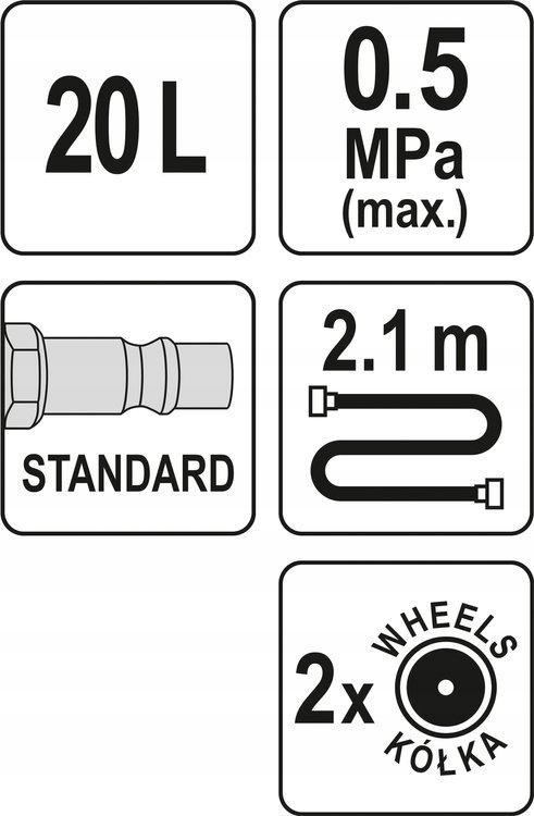 YATO PNEUMATYCZNY NAPEŁNIACZ OLEJU OLIWIARKA MOBILNA 20L SKRZYNI BIEGÓW