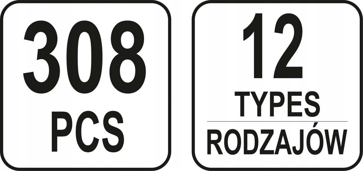 YATO KOMPLET SPINEK SAMOCHODOWYCH FIAT 308 SZTUK