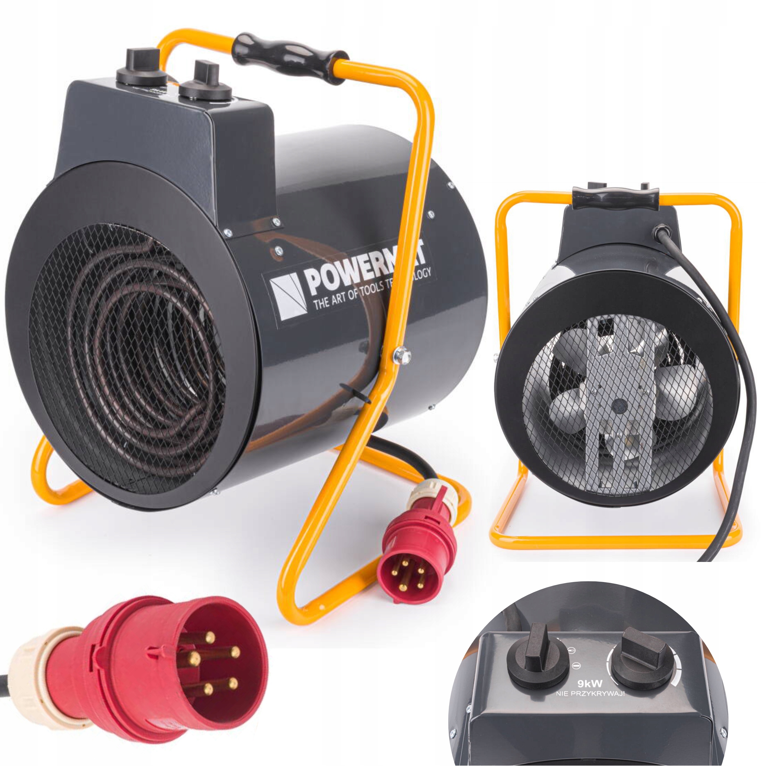 NAGRZEWNICA ELEKTRYCZNA DMUCHAWA FARELKA 9KW 400V POWERMAT PM-NAG-9EN