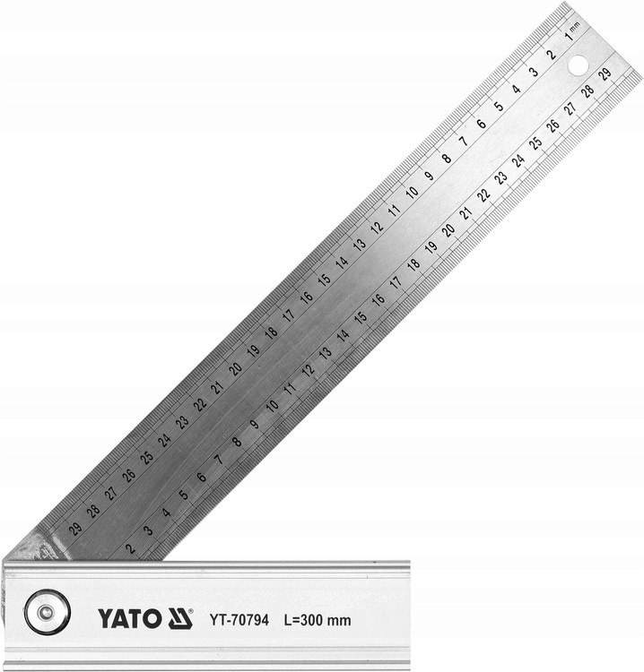 YATO KĄTOWNIK NASTAWNY WARSZTATOWY Z NIERDZEWNĄ LISTWĄ 300X160MM YT-70794