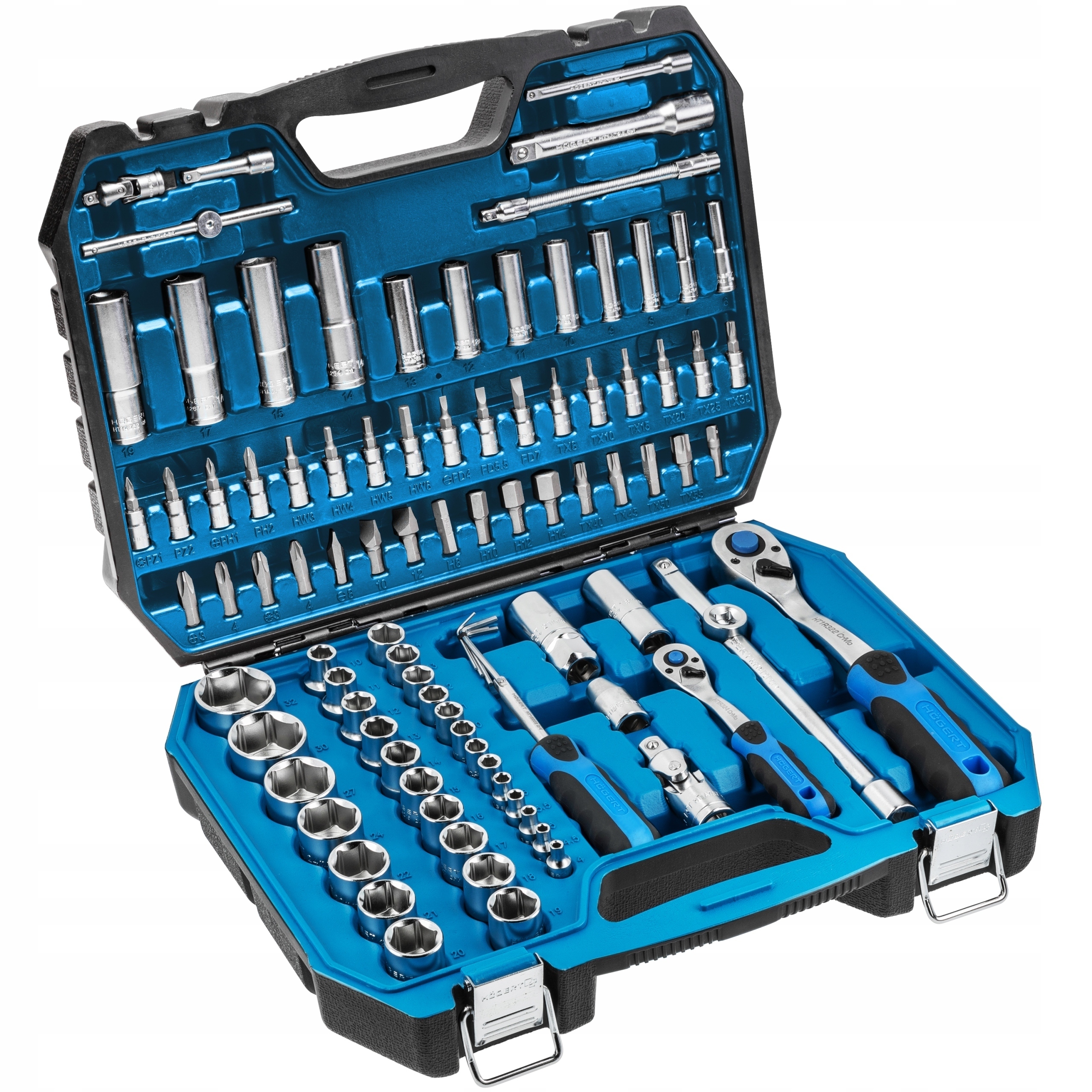 ZESTAW NARZĘDZI KLUCZE 95 szt 1/4'' 1/2'' Hogert