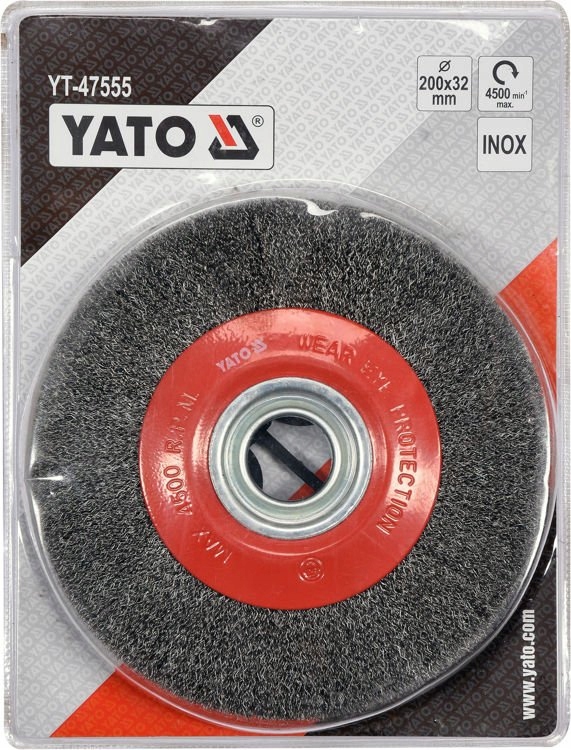 YATO SZCZOTKA TARCZOWA 200MMX32MM INOX YT-47555