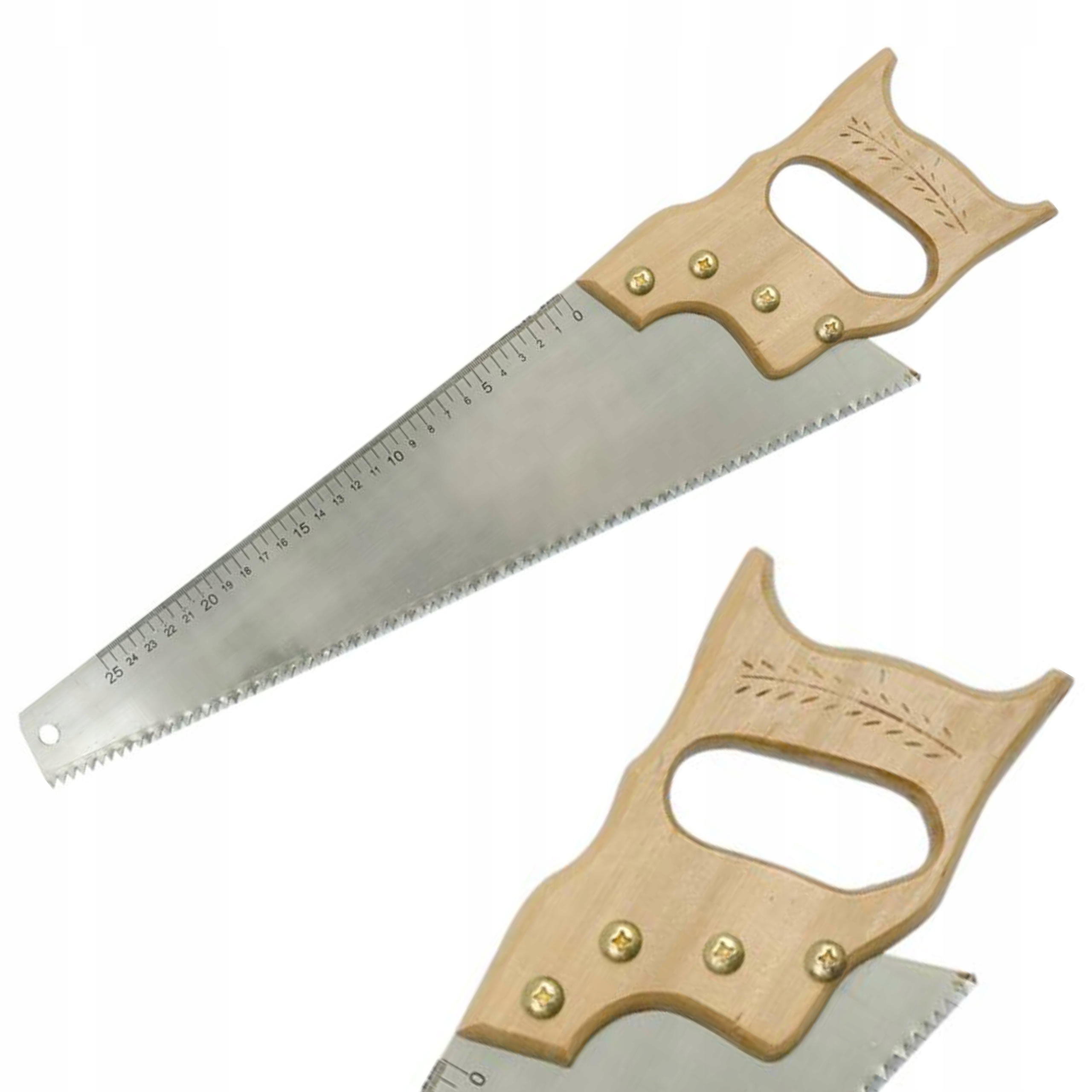 VOREL SOLIDNA PIŁA DO DREWNA 400mm PŁATNICA RĄCZKA DREWNIAN PODZIAŁKA 28394