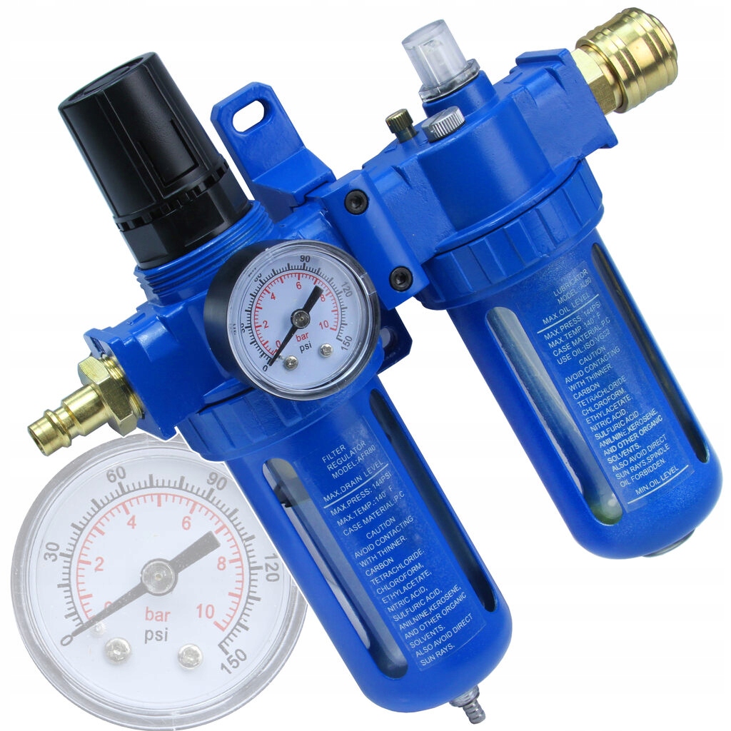 ZESTAW FILTRUJĄCY Z REDUKTOREM CIŚNIENIA 1/2" ODWADNIACZ MAR-POL M80692