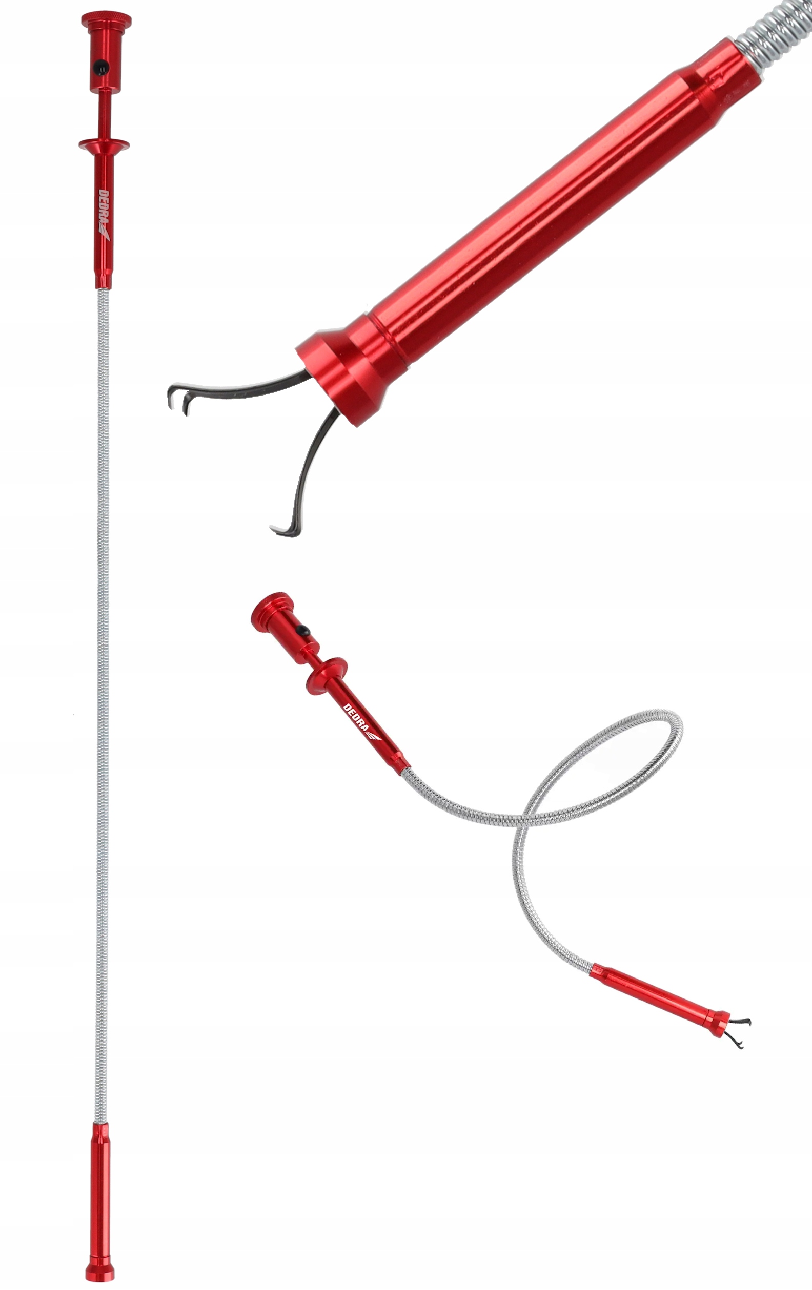 DEDRA CHWYTAK PRECYZYJNY PAZURKOWY 610MM Z LED 06F807