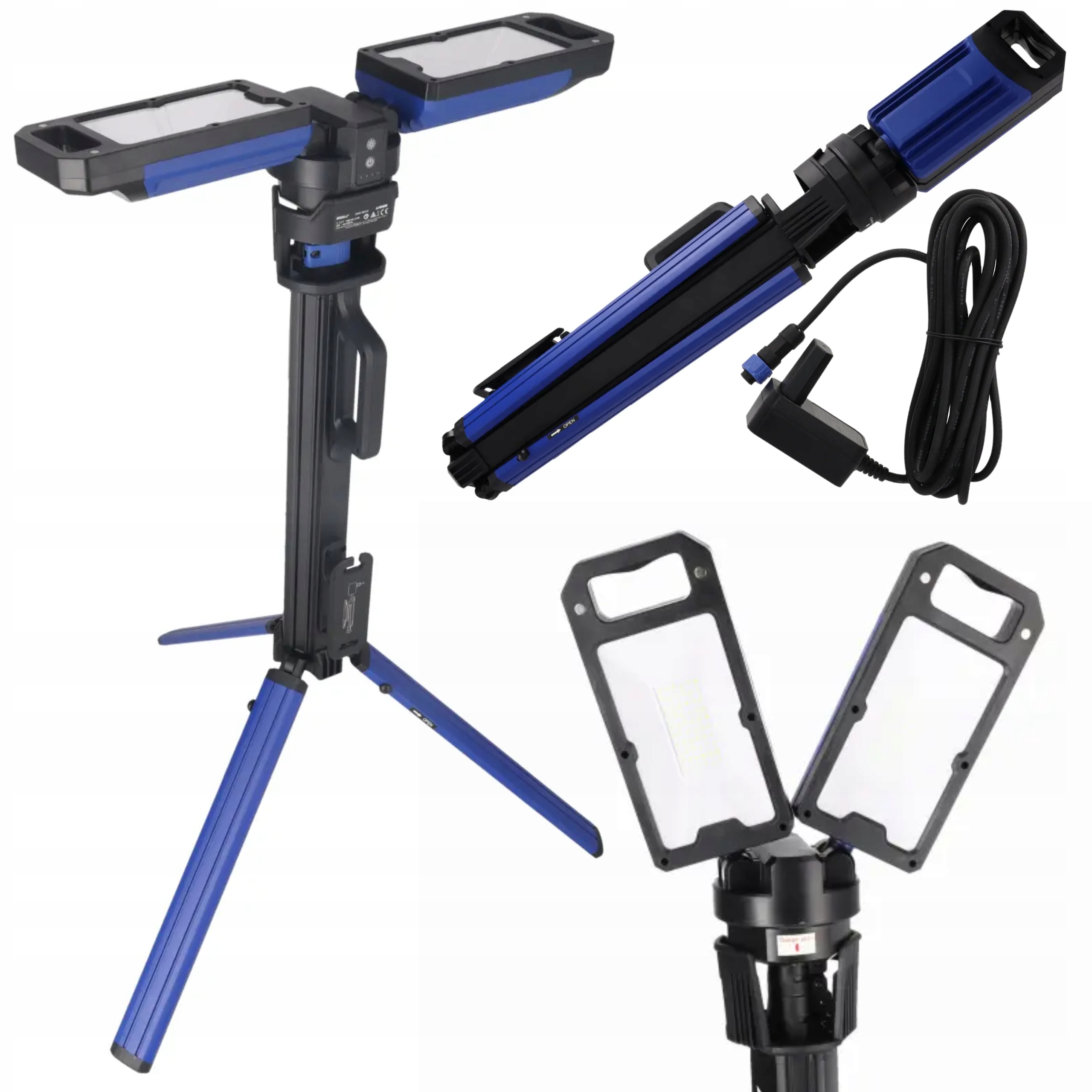 DEDRA LAMPA LED SKŁADANA PODWÓJNA 5000LM STATYW DWIE BARWY L1068