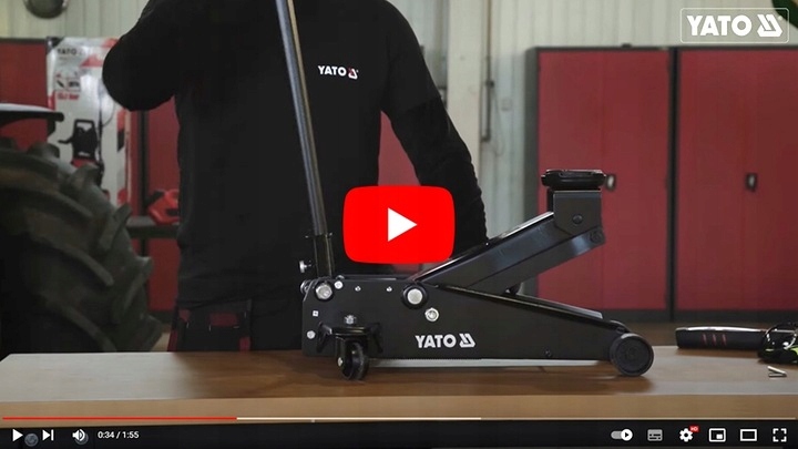 YATO PODNOŚNIK HYDRAULICZNY 3T DWUTŁOKOWY - SZYBKIE PODNOSZENIE YT-17214