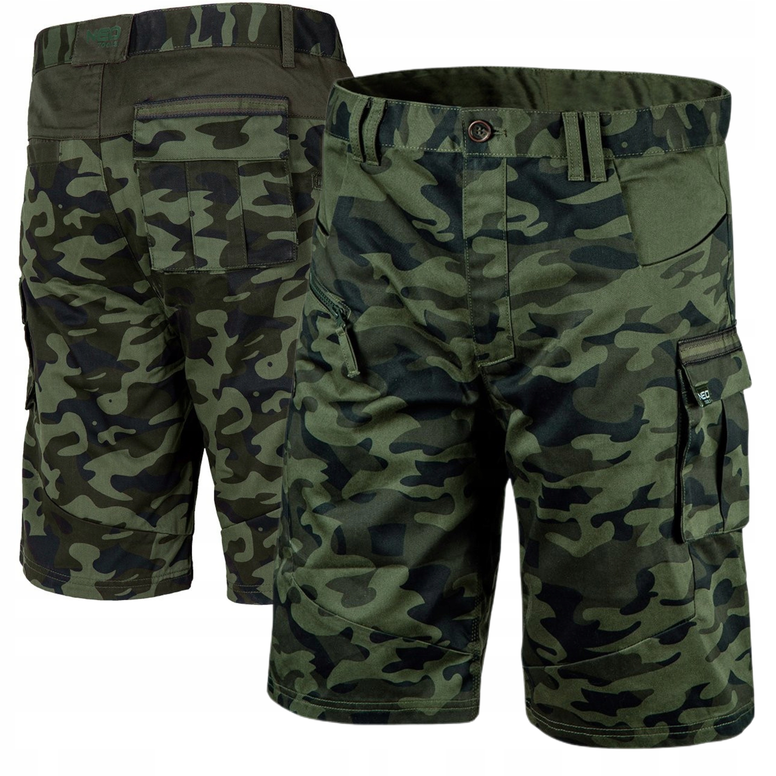 NEO KRÓTKIE SPODENKI ROBOCZE CAMO DO PASA KIESZENIE 81-271 ROZMIAR M/50
