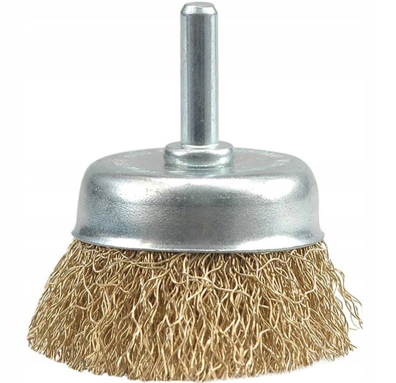 VOREL - SZCZOTKA STALOWA CZOŁOWA Z TRZPIENIEM - DRUT KARBOWANY 75 MM 06988