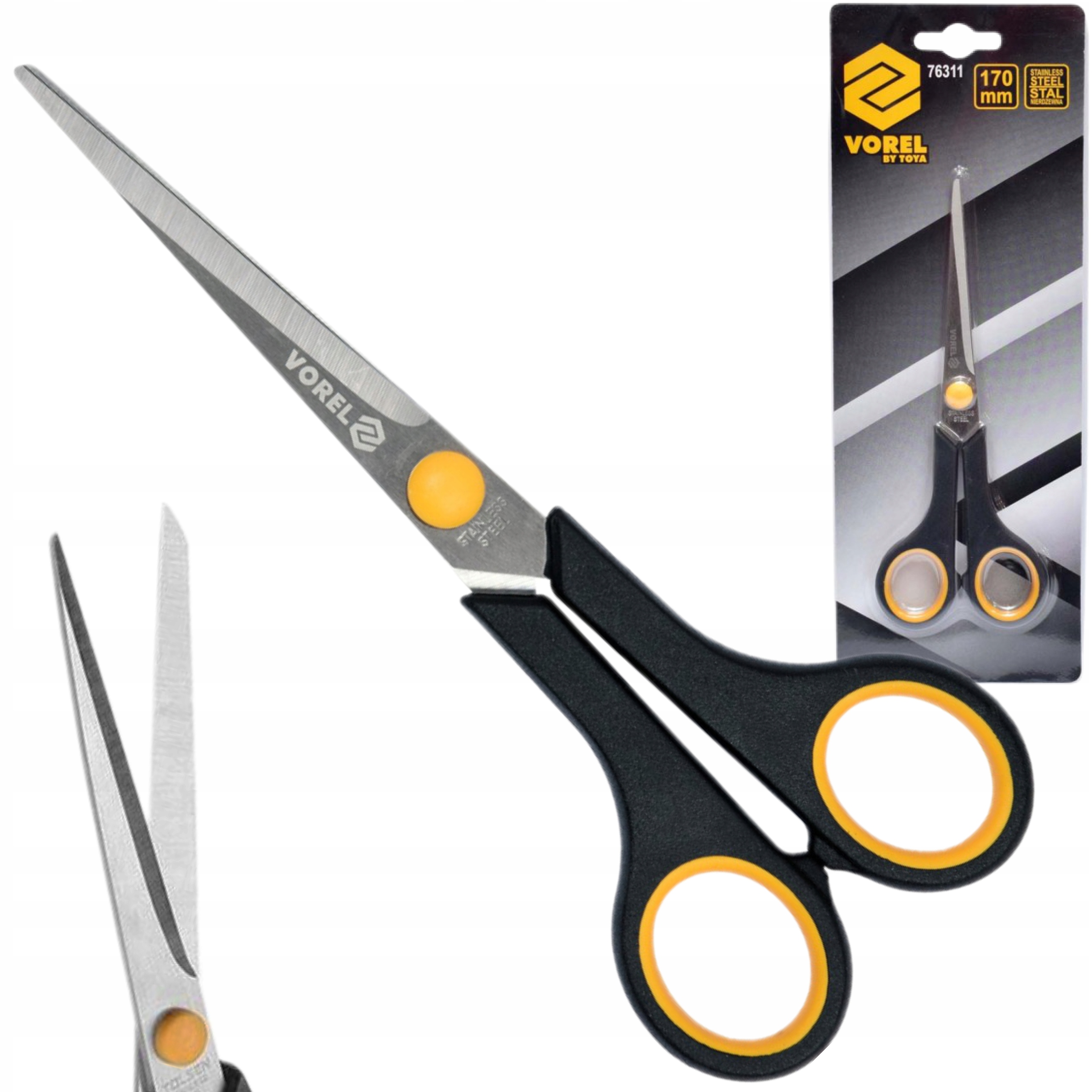 VOREL NOŻYCZKI 170MM DLA PRAWORĘCZNYCH STAL NIERDZEWNA TRADYCYJNE 76311
