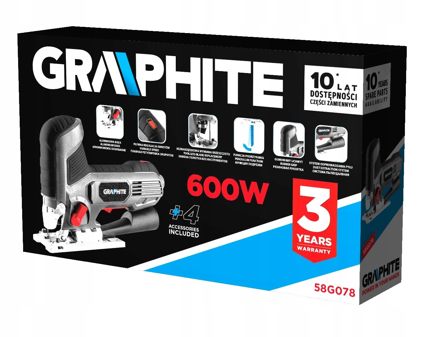 GRAPHITE WYRZYNARKA ELEKTR. 600W REGULACJA +10 BRZ