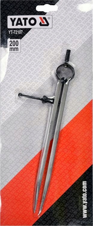 YATO CYRKIEL ŚLUSARSKI STOLARSKI 200 MM ze SPRĘŻYNĄ I ŚRUBĄ YT-72107