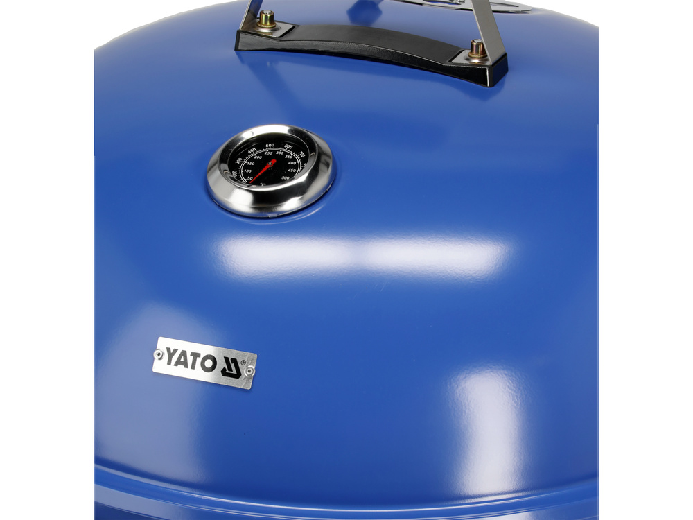 GRILL OGRODOWY WĘGLOWY OKRĄGŁY Z POKRYWĄ RUSZT XXL KÓŁKA POKRYWA 54CM 20302