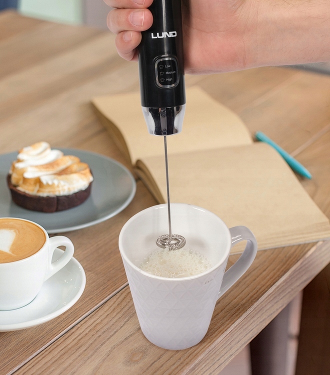 LUND BEZPRZEWODOWY ELEKTRYCZNY SPIENIACZ DO MLEKA KAWY ŁADOWANIE USB 68477