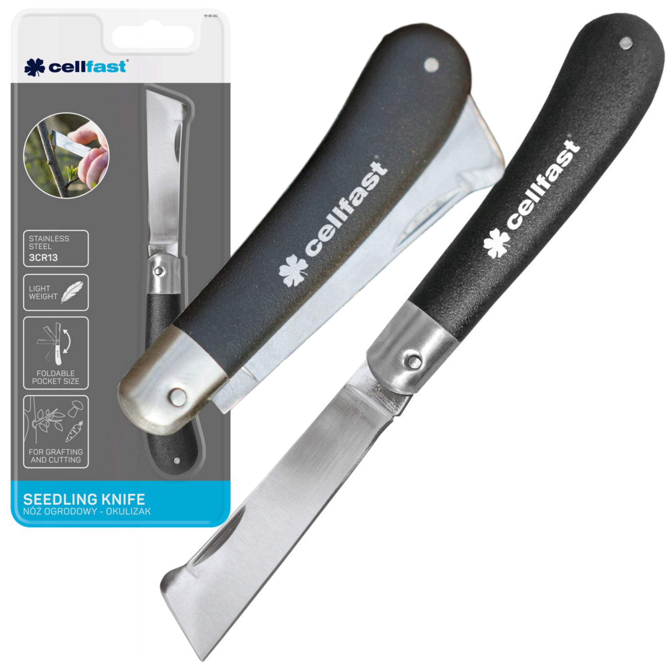 CELLFAST 40-262 STALOWY NÓŻ OGRODOWY, OKULIZAK
