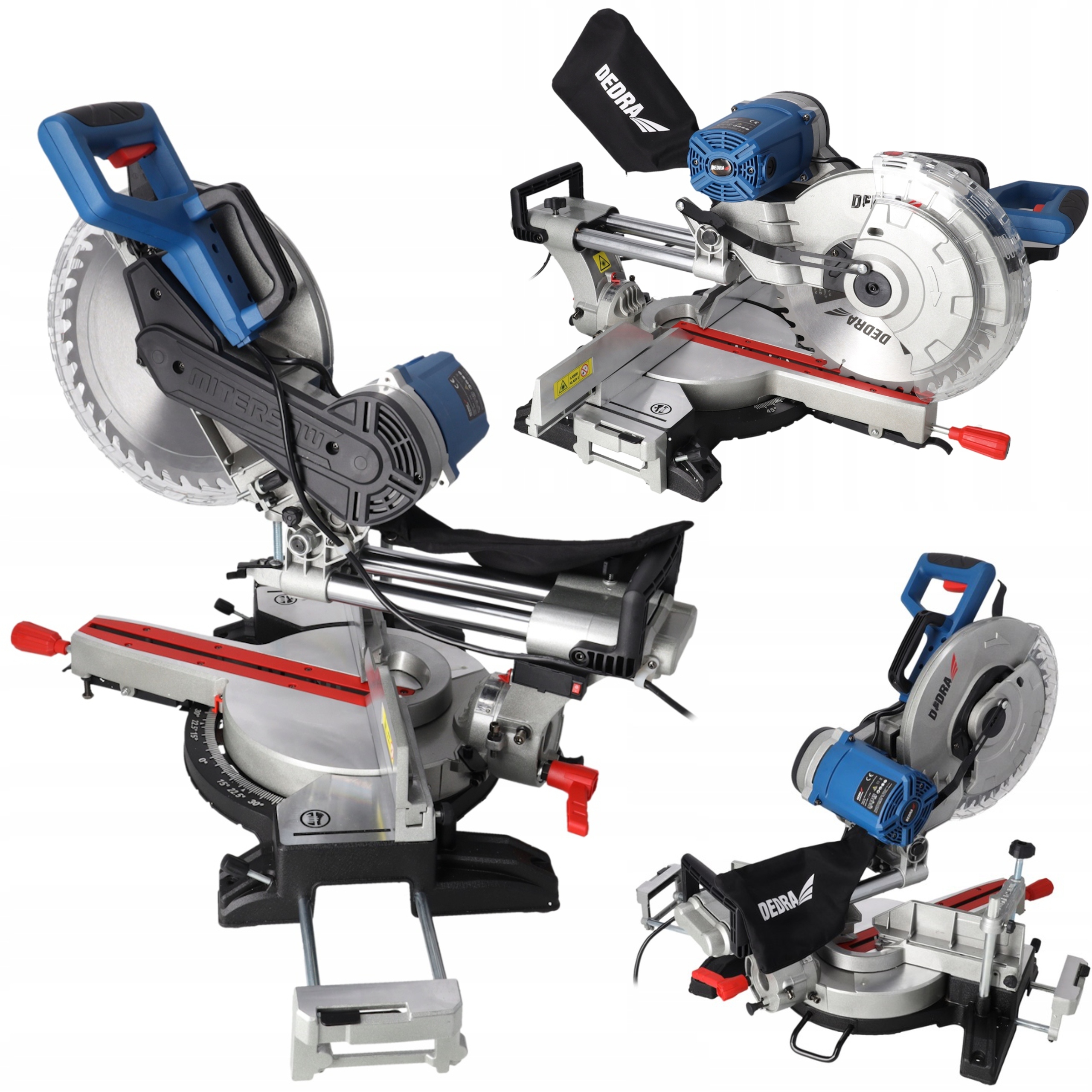 DEDRA PILARKA UKOSOWA Z POSUWEM DO DREWNA 305MM 2000W POCHYŁ W DWIE STRONY