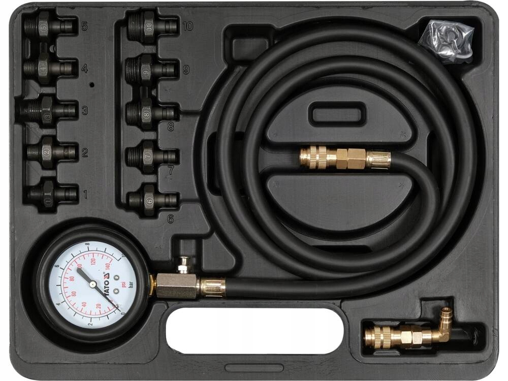 YATO MIERNIK CIŚNIENIA OLEJU 0-140 PSI 12 SZTUK PRÓBNIK TESTER YT-73031