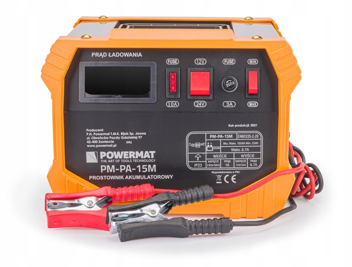 PROSTOWNIK AKUMULATOROWY SAMOCHODOWY 9A 12/24V