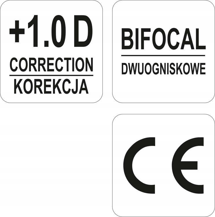 YATO OKULARY OCHRONNE GOGLE ROBOCZE KOREKCYJNE +1
