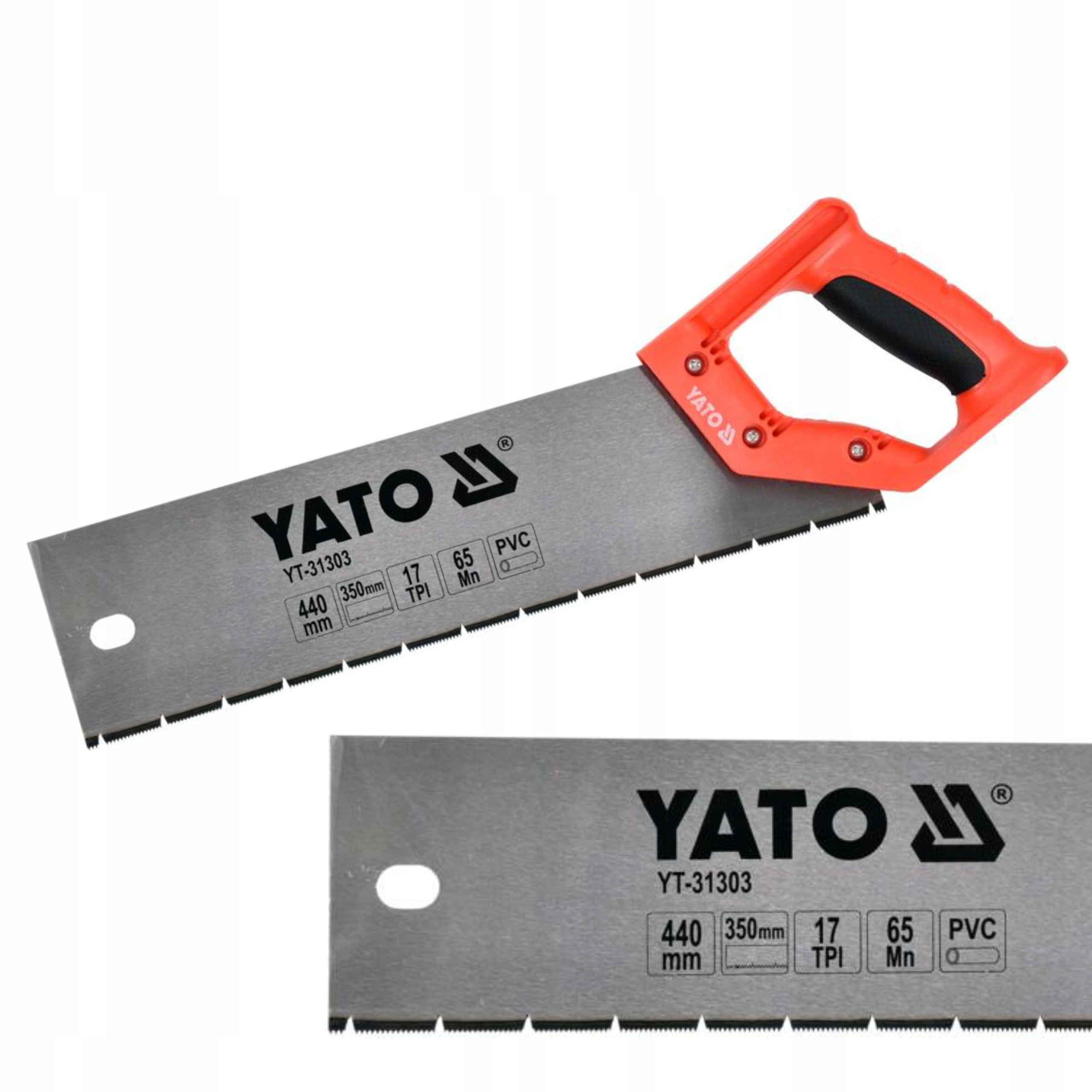 YATO PIŁA RĘCZNA DO PCV 350 MM 17 TPI PCV STAL MANGANOWA 65MN YT-31303
