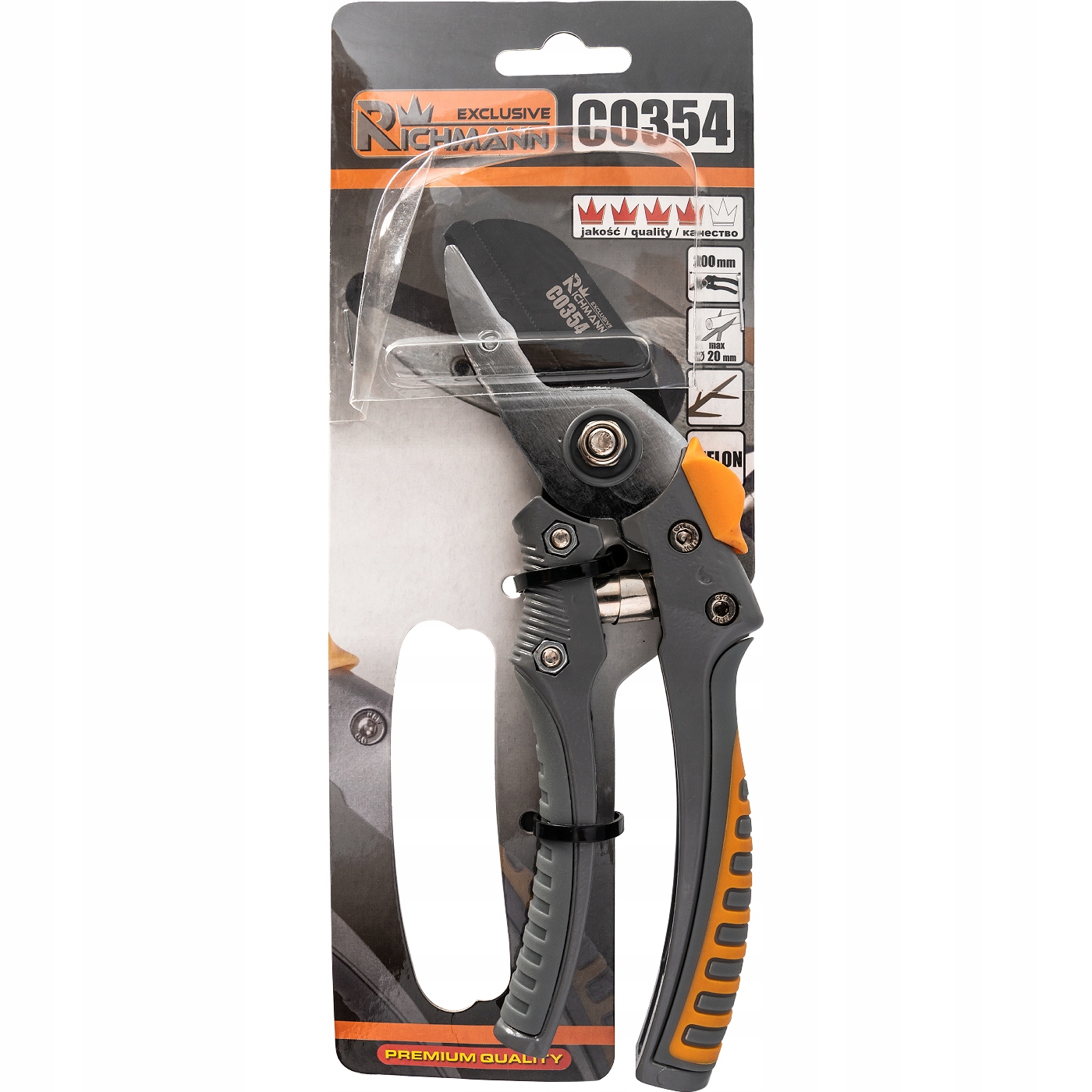 C0354 SEKATOR OGRODNICZY ALU GUMA KOWADELKO 200mm