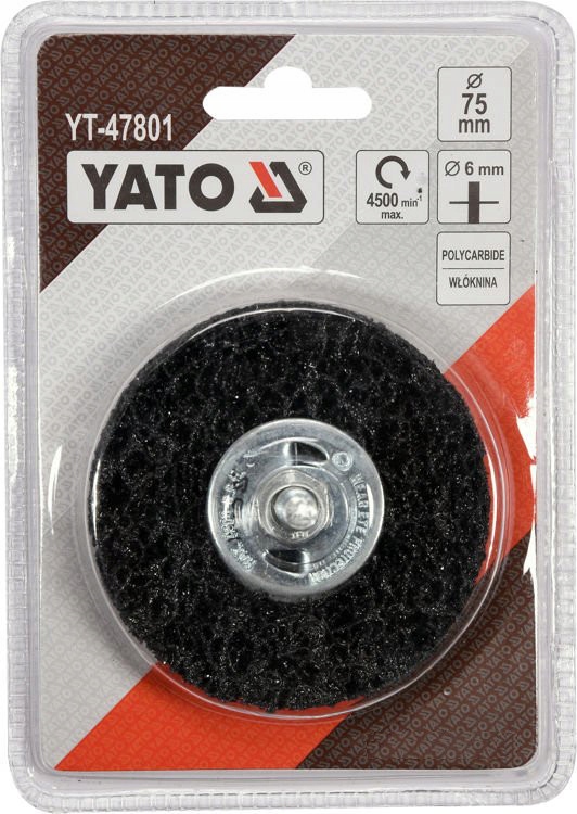 YATO SZCZOTKA TARCZOWA 75MM WŁÓKNINA NA WIERTARKĘ YT-47801