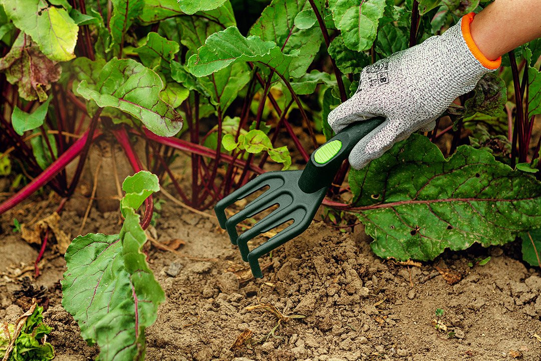 VERTO ZESTAW NARZĘDZI OGRODNICZYCH OGRODOWYCH 4 el. ŁOPATKA GRABKI PAZURKI