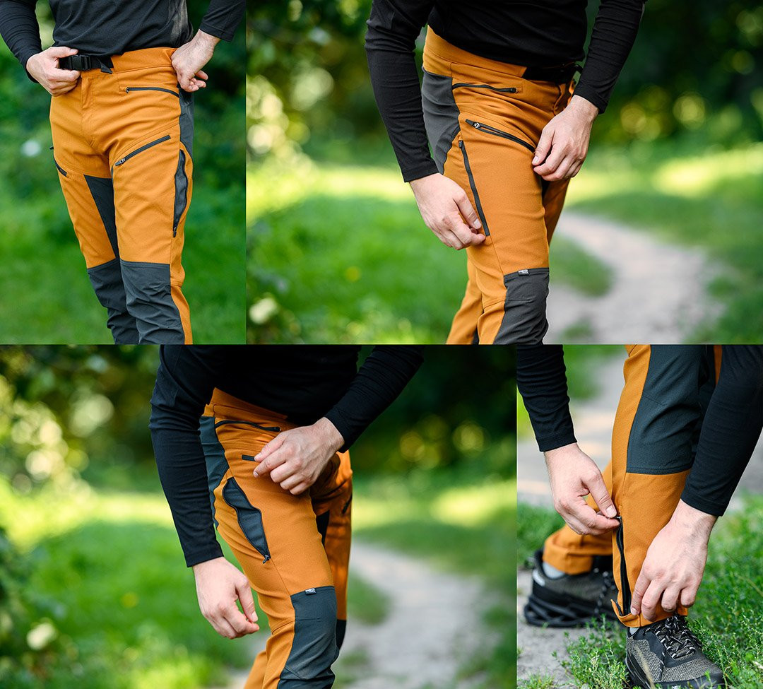 NEO SPODNIE ROBOCZE OUTDOOR 4 WAY STRETCH MUSZTARDOWO-SZARE 81-292 r. XXXL