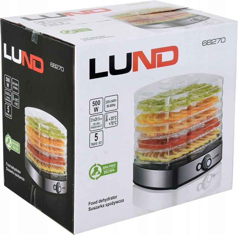 SUSZARKA SPOŻYWCZA DO GRZYBÓW OWOCÓW WARZYW ZIÓŁ 500W REGULACJA 68270