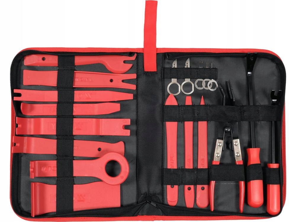 YATO ZESTAW ŚCIĄGACZY DO TAPICERKI I RADIA WYMIJAKI 19 SZTUK +ETUI YT-08442