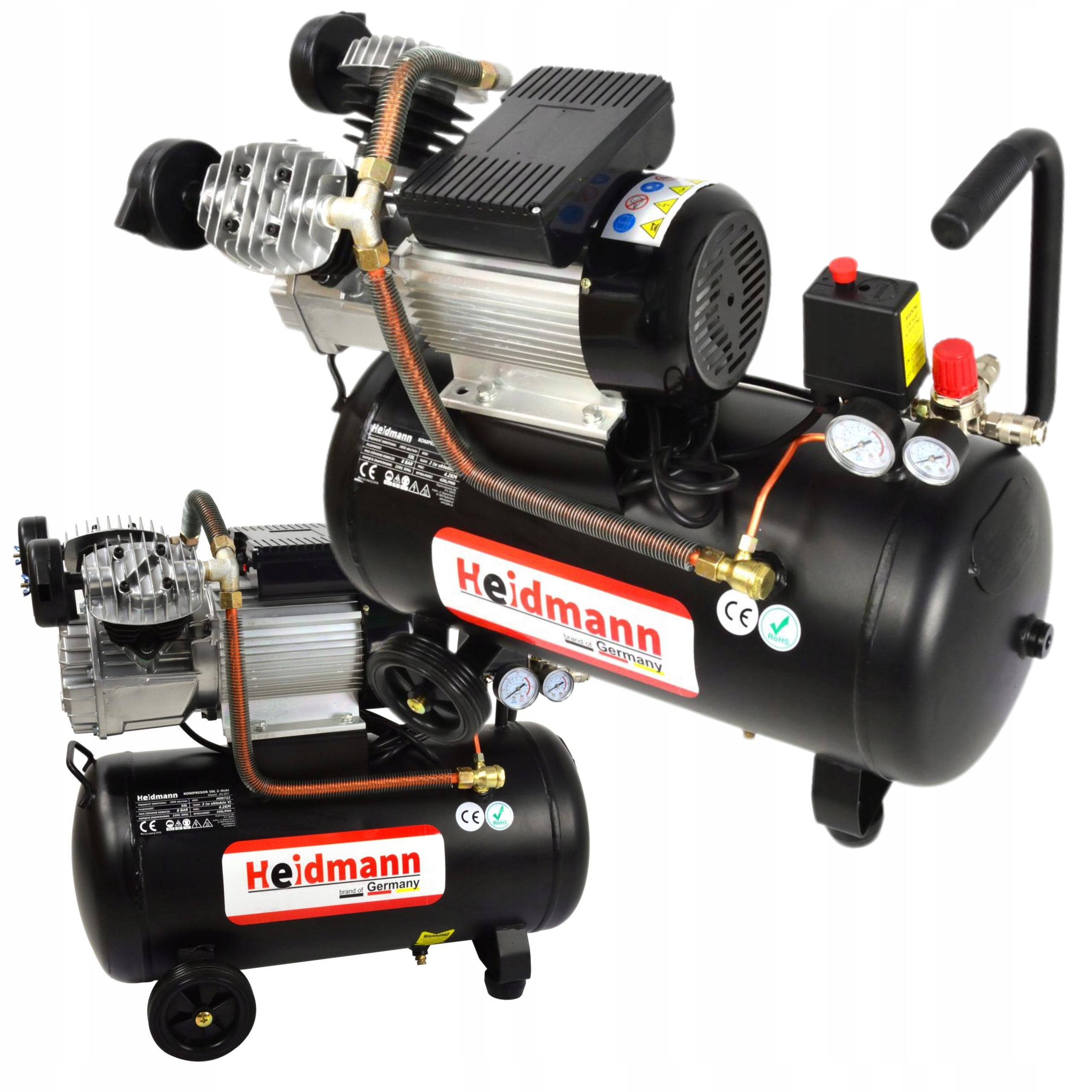 HEIDMANN KOMPRESOR OLEJOWY DWUTŁOKOWY 50L 8 BAR 4,2KM 230V H00722