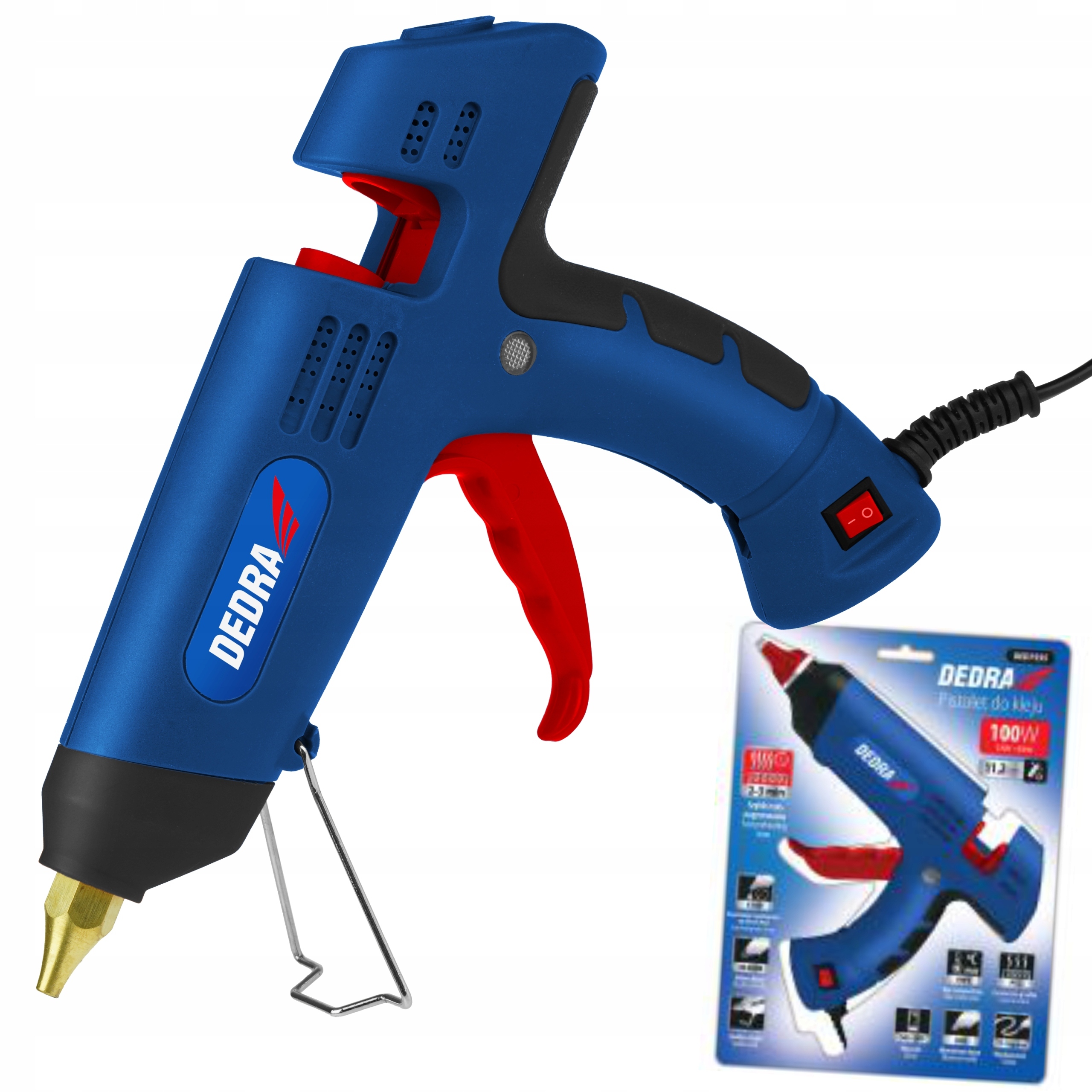 DEDRA PISTOLET DO KLEJU NA GORĄCO 150W 11,2MM SZYBKIE NAGRZEWANIE DED7556